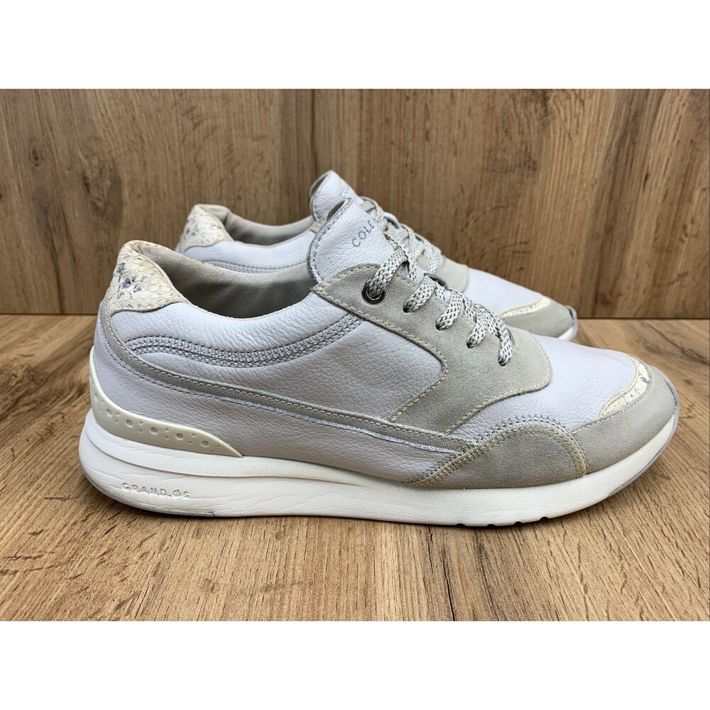 Cole Haan GrandPro Downtown W22935 Women'sCream Leather Sneaker Shoes Size 10 B - Picture 2 of 16
